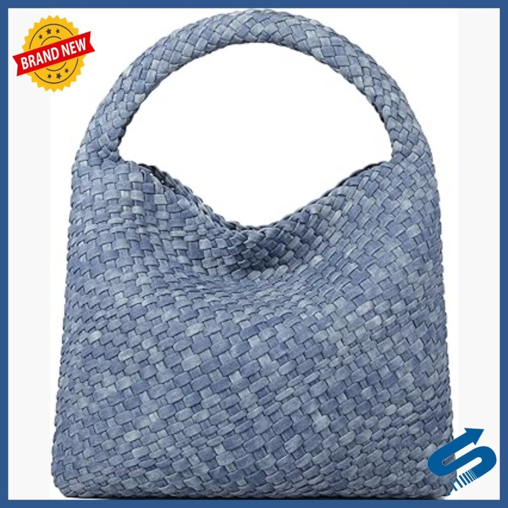 Vegan Leather Hobo Shoulder Bag Top Handle Tote Large Capacity Travel Purse